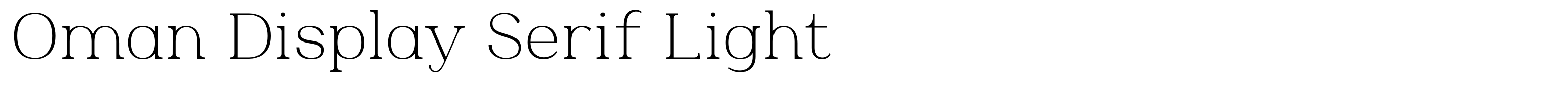 Oman Display Serif Light